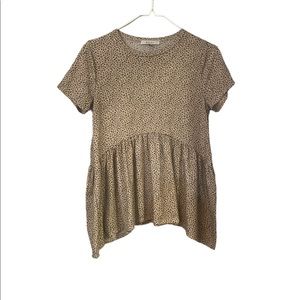 Gaze leopard peplum top